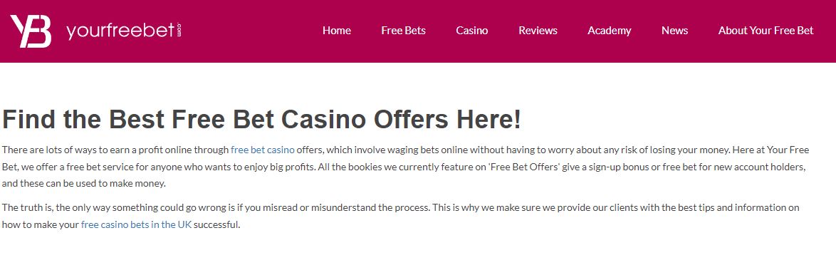 The Benefits of a No Deposit Free Bet Casino Bonus